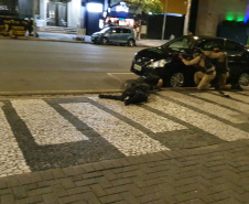  RONE simula roubo a banco no Centro de Curitiba; exercício faz parte do III Curso da unidade 