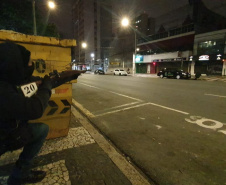  RONE simula roubo a banco no Centro de Curitiba; exercício faz parte do III Curso da unidade 