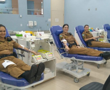 Policiais do 7° BPM fazem campanha de doação de sangue no Noroeste do estado