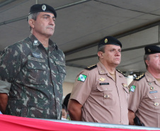 Regimento de Polícia Montada da PM celebra passagem de comando durante solenidade militar em Curitiba