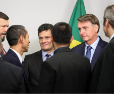 Secretário coronel Marinho participa de reunião do Consej em Brasília e de audiência com o Ministro Moro e o presidente Bolsonaro