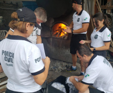 PCPR incinera drogas apreendidas no Verão Maior em Guaratuba