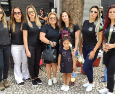  Policiais civis participam de manifestação contra violência no dia da mulher 