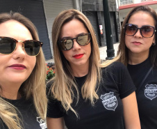  Policiais civis participam de manifestação contra violência no dia da mulher 
