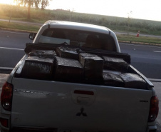 BPRv recupera caminhonete e apreende 700 quilos de maconha no Noroeste do estado