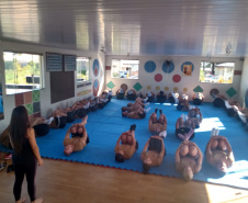 Batalhão da PM de Guarapuava (PR), promove encontros com meditação para policiais militares da unidade