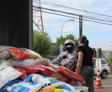 Depen de Cascavel arrecada 850 kg de alimentos não perecíveis e 50 cestas básicas para doação