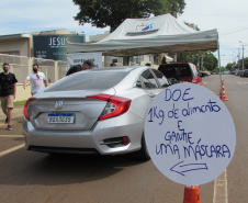 Depen de Cascavel arrecada 850 kg de alimentos não perecíveis e 50 cestas básicas para doação