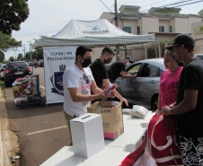 Depen de Cascavel arrecada 850 kg de alimentos não perecíveis e 50 cestas básicas para doação
