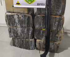 No Noroeste do estado, BPRv apreende quase 200 quilos de maconha que seriam levados até São Paulo