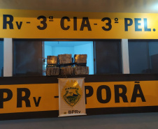 No Noroeste do estado, BPRv apreende quase 200 quilos de maconha que seriam levados até São Paulo
