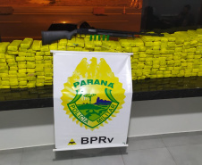 No Noroeste do estado, BPRv apreende quase 200 quilos de maconha que seriam levados até São Paulo