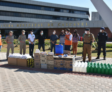 Forças policiais recebem equipamentos de proteção individual em Cascavel para prevenção à Covid-19