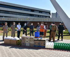 Forças policiais recebem equipamentos de proteção individual em Cascavel para prevenção à Covid-19