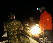 Polícia Ambiental faz operação no Norte do estado e apreende 300 metros de redes de pesca