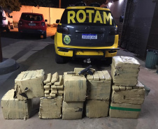 PM de Londrina recebe denúncia e apreende 320 quilos de maconha e arma de fogo