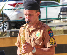 Banda de Música da PM faz homenagem para enfermeiros do Hospital da PM no Dia Internacional da Enfermagem