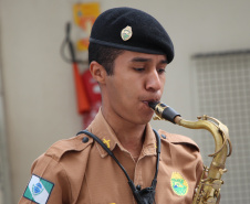 Banda de Música da PM faz homenagem para enfermeiros do Hospital da PM no Dia Internacional da Enfermagem