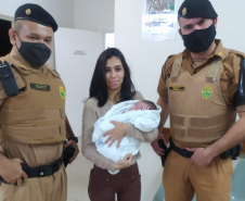 Policiais militares salvam vida de bebê engasgado em Cianorte, no noroeste do Paraná