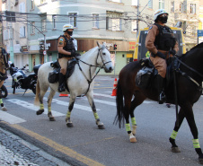Esquema de segurança da Polícia Militar garante manistestações pacíficas neste domingo