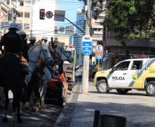 Esquema de segurança da Polícia Militar garante manistestações pacíficas neste domingo
