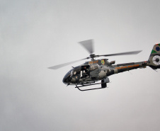 Em Campo Largo, vítima de acidente de carro é resgatada por aeronave da Polícia Militar