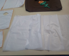 Penitenciária Feminina de Foz reaproveita materiais para confeccionar sacolas e camas para animais abandonados