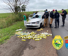  BPRv apreende mais de meia tonelada de maconha ao atender ocorrências distintas no Noroeste do estado 