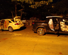 PM prende três pessoas e apreende quatro veículo com contrabando no Noroeste do estado