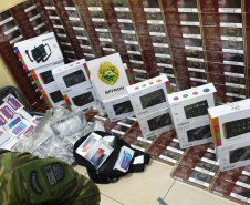 Operação Hórus: Batalhão de Fronteira apreende cigarros e eletrônicos contrabandeados em Cascavel (PR)