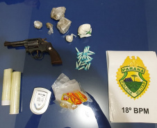 Em menos de 24 horas, 18º Batalhão apreende drogas, arma de fogo e encaminha 10 pessoas no Norte do estado