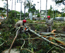  Efeitos do ciclone sobre o Paraná mobilizam Corpo de Bombeiros 