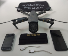 Mais um drone com celulares é aprendido na Hildebrando de Souza