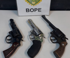 BOPE apreende quatro armas em abordagens na Capital e RMC durante o fim de semana