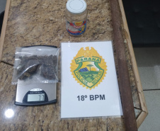 No Norte do estado, PM prende quatro pessoas e apreende mais de dois quilos de maconha e 52 pedras de crack em situações distintas 