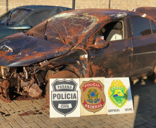 Carros com contrabando são apreendidos em Guaíra (PR) durante a Operação Hórus