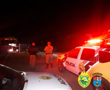 Carreta com 800 caixas de cigarros tomba na PR 082 e motorista abandona carga em Cidade Gaúcha (PR)
