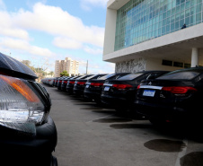 Polícia Civil recebe caminhão de treinamento de tiros e mais de 100 viaturas 