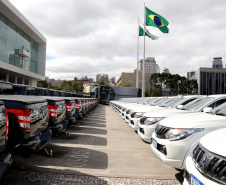 Polícia Civil recebe caminhão de treinamento de tiros e mais de 100 viaturas 