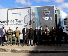Polícia Civil recebe caminhão de treinamento de tiros e mais de 100 viaturas 