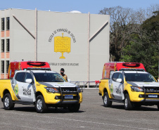 Segurança Pública recebe novo bloco na Academia Policial Militar do Guatupê e 59 novas viaturas