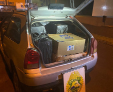  Durante a Operação Hórus, BPFron prende homem e apreende carro carregado com 550 pacotes de cigarros 