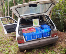 Carro carregado com 330 garrafas de vinho é apreendido pelo BPFron no sudoeste do Paraná
