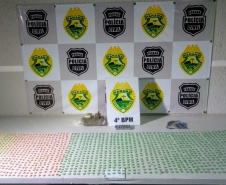 Em Maringá (PR), PM apreende quase 12 quilos de haxixe e 1,5 mil comprimidos de ecstasy
