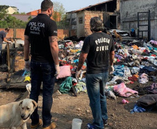 Polícia Civil resgata aproximadamente 20 cães de casa incendiada em Curitiba