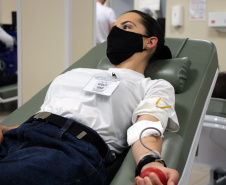  Cadetes da Polícia Militar doam sangue no Hemepar de Curitiba 