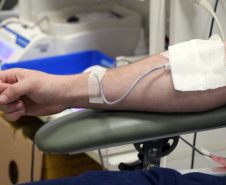  Cadetes da Polícia Militar doam sangue no Hemepar de Curitiba 