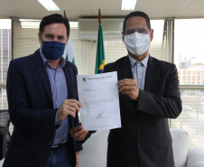 Secretário coronel Marinho se reúne com o presidente da Câmara Municipal de Cascavel