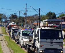 Quase 140 veículos são retirados do pátio da Delegacia de Campo Largo 