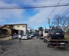 Quase 140 veículos são retirados do pátio da Delegacia de Campo Largo 